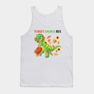 Turkey Saurus Rex Funny Dinosaur Thanksgiving Tank Top